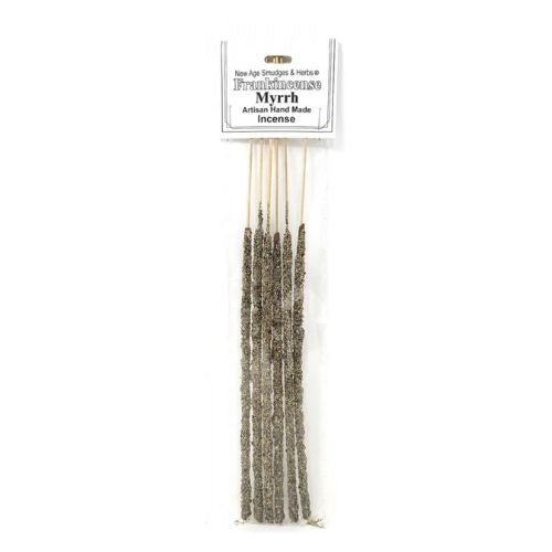 Artisan Frankincense & Myrrh Resin 6 Sticks for to stop addictions, calming, clarifying, focusing, grounding - Shop Cosmic Healing