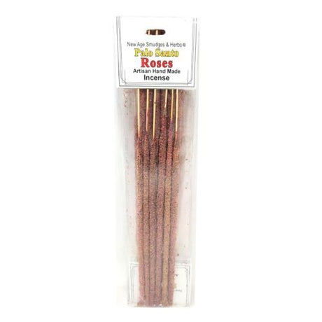 Artisan Palo Santo & Roses Resin Sticks (6 sticks pack) for purging negativity, refreshing your relationship, attract love - Shop Cosmic Healing