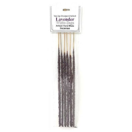 Artisan White Sage & Lavender Flower 6 Sticks (Sabio Blanco Lavanda Incienso) for purification, cleansing negative spirits, protection, heal, refresh, restart - Shop Cosmic Healing