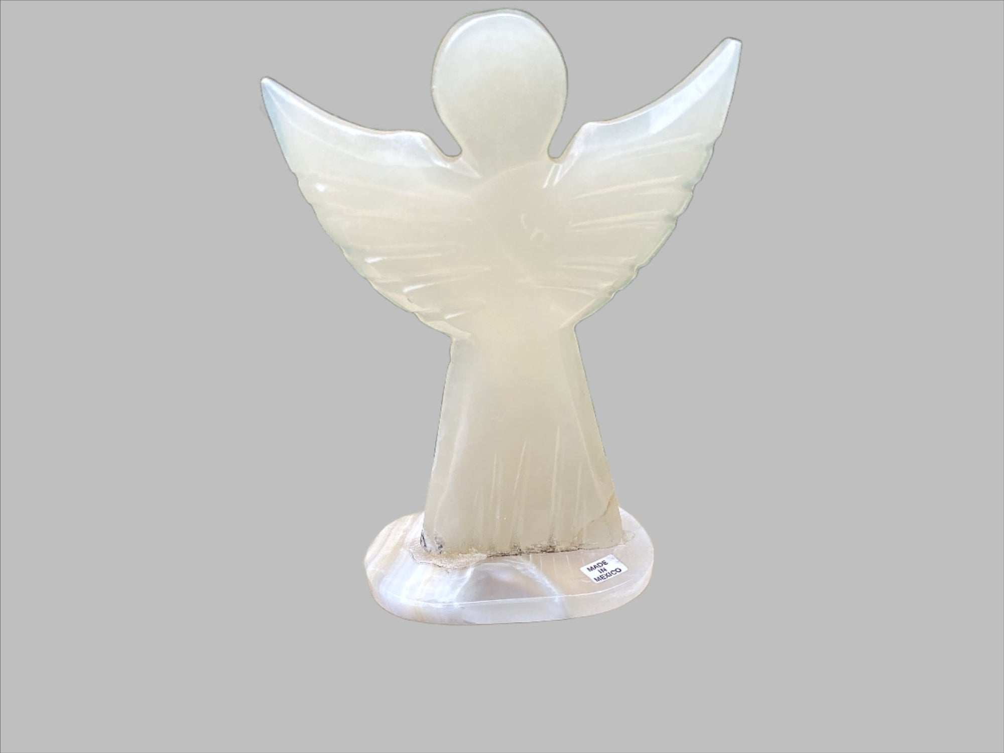 Banded Calcite Crystal Angel With Open Wings 7" - Shop Cosmic Healing