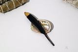 Black Pheasant Feather w/ Golden Tip 5-6" - Shop Cosmic Healing