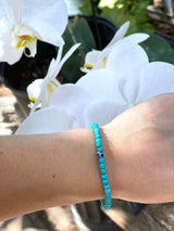 BLESSED 4mm Turquoise Bracelet to Ward off Evil Eye - Shop Cosmic Healing