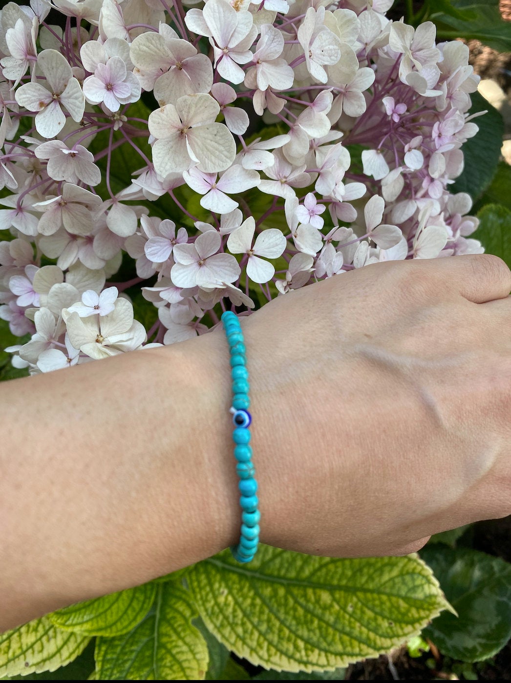 BLESSED 4mm Turquoise Bracelet to Ward off Evil Eye - Shop Cosmic Healing