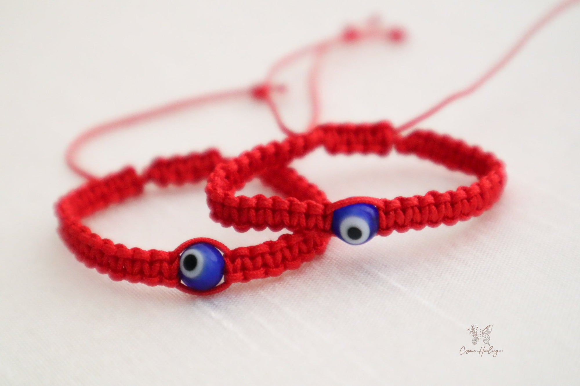 Blue Evil Eye Charm Red Thread Bracelet- Children's - Shop Cosmic Healing