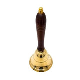 Brass Bell with Wooden Handle 8" for new beginnings, clarity, and confidence - Shop Cosmic Healing