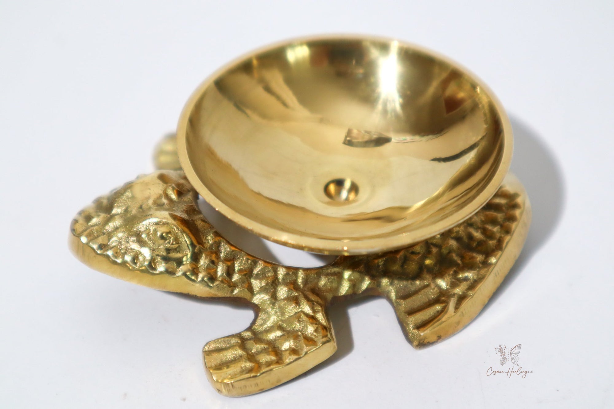 Brass Frog Cone Incense Burner 4.75" - Shop Cosmic Healing