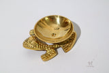 Brass Frog Cone Incense Burner 4.75" - Shop Cosmic Healing