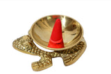 Brass Frog Cone Incense Burner 4.75" - Shop Cosmic Healing