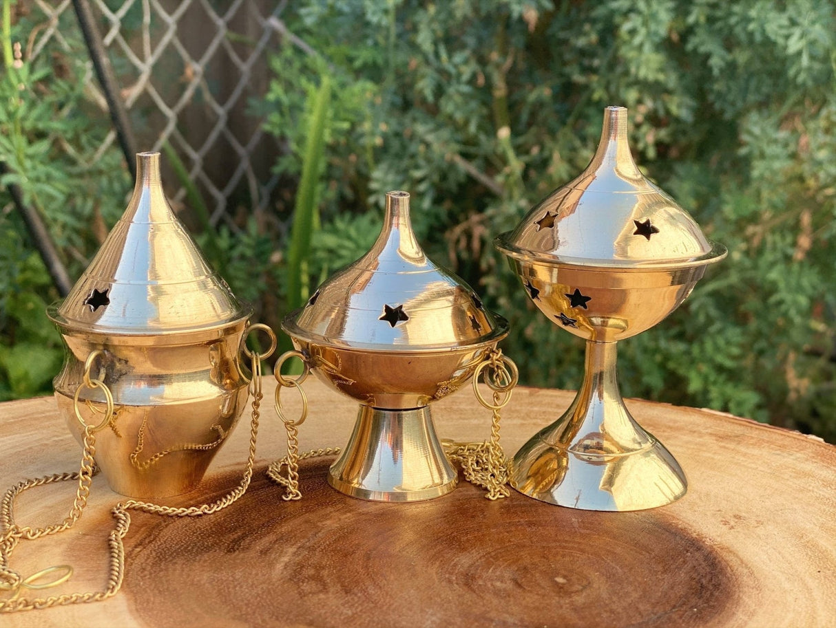 Brass Hanging Incense Burner - Shop Cosmic Healing