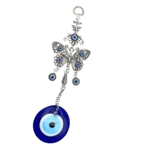 Butterfly & Lucky Evil Eye Wall Hanging - Shop Cosmic Healing