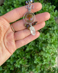 Clear Quartz with Tiger's Eye Wire Wrapped Crystal on Tree of Life Pendant - Shop Cosmic Healing