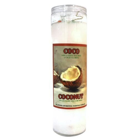 Coconut Cocktail Candle (Veladora de Coco Preparada) for happiness, protection, purification, prosperity, protection, love, & health - Shop Cosmic Healing