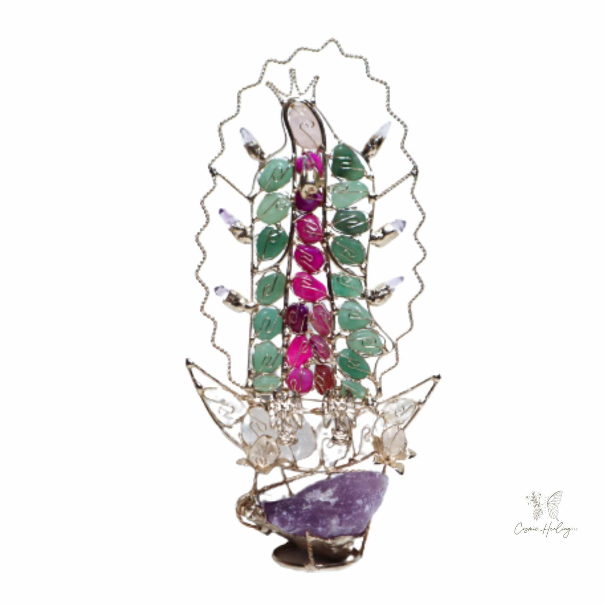 Handmade crystal of Virgen de Guadalupe