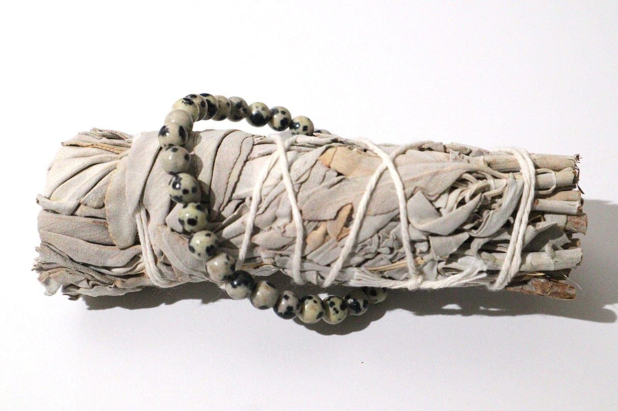 Dalmatian Jasper Bracelet 6mm - Shop Cosmic Healing