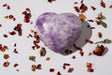 Deep Purple Lepidolite Heart With Mica Inclusions- LH1 - Shop Cosmic Healing