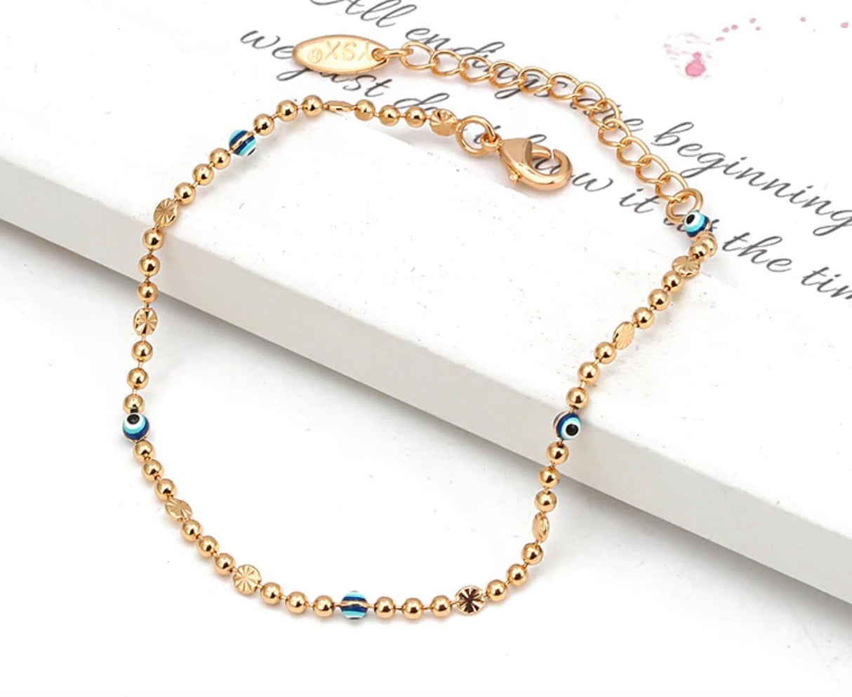 Diana Evil Eye Anklet - Shop Cosmic Healing