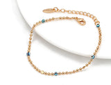 Dainty Evil Eye Anklet for protection