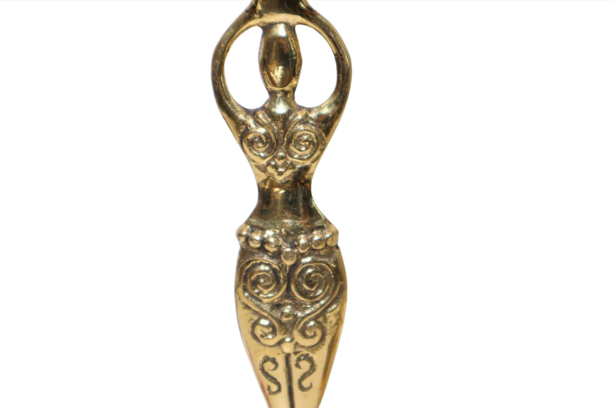 Divine Goddess Brass Cone Incense Burner 9"H - Shop Cosmic Healing