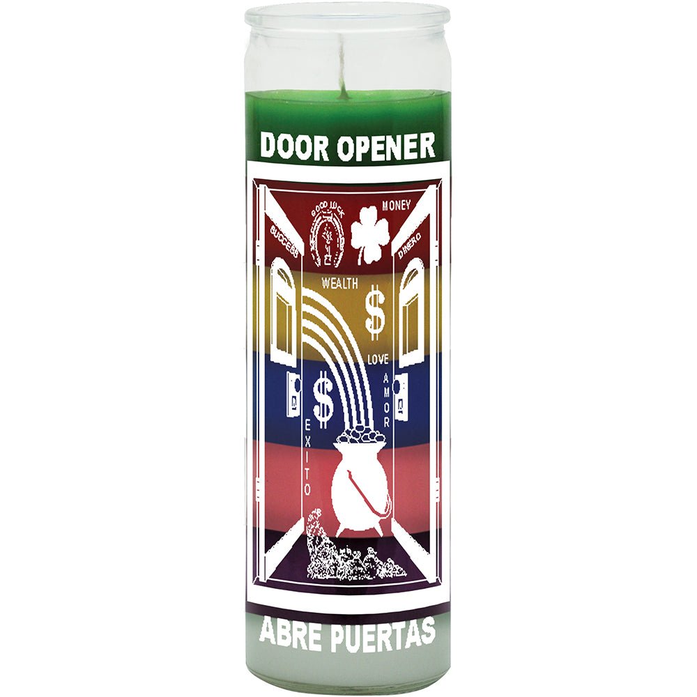 Door Opener (Abre Puertas) Candle- 7 Colors: Clear blockages, remove obstructions, open roads to success, love, money and work - Shop Cosmic Healing
