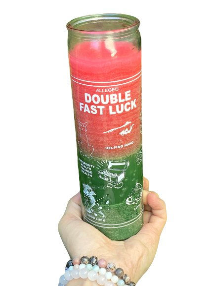 Double Fast Luck (Doble Suerte Rapida)-Pink/Green: For luck in love, wishes to come true - Shop Cosmic Healing