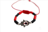 Double Protection Bracelet Evil Eye Hamsa Hand Bracelet - Shop Cosmic Healing