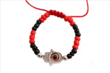 Double Protection Bracelet Evil Eye Hamsa Hand Bracelet - Shop Cosmic Healing