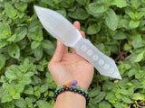 Double Terminated Selenite Dagger Chakra Engraved Ritual Knife 10" - Shop Cosmic Healing