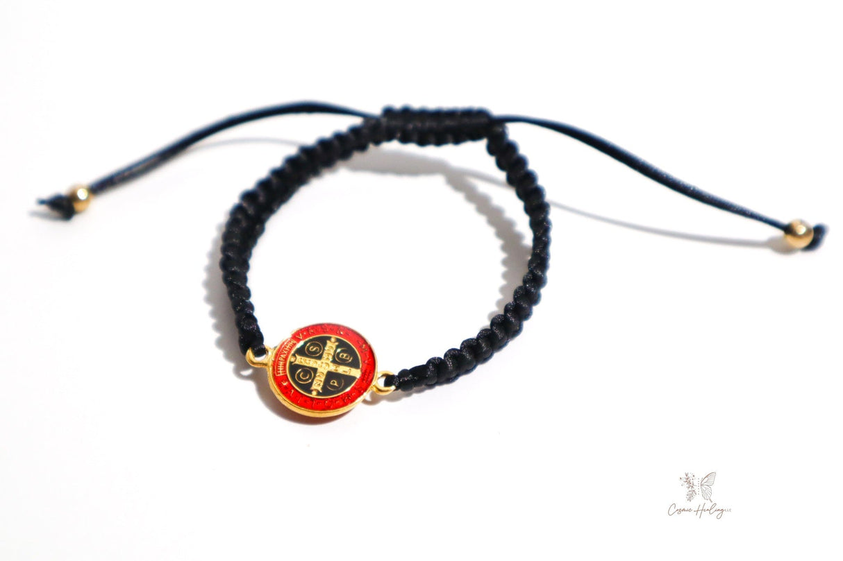 Encapsulated Saint Benedict Medal Protection Bracelet - Shop Cosmic Healing