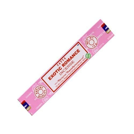 Exotic Romance Satya Incense Sticks 15g (Incienso Exotic Romance) to Feel Seductive, Provocative, And Utterly Irresistible! - Shop Cosmic Healing