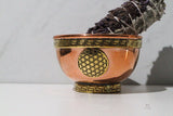 Flower of Life Copper Offering Bowl 3"D - Shop Cosmic Healing