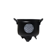 Flower of Life Metal Cauldron 4" - Shop Cosmic Healing