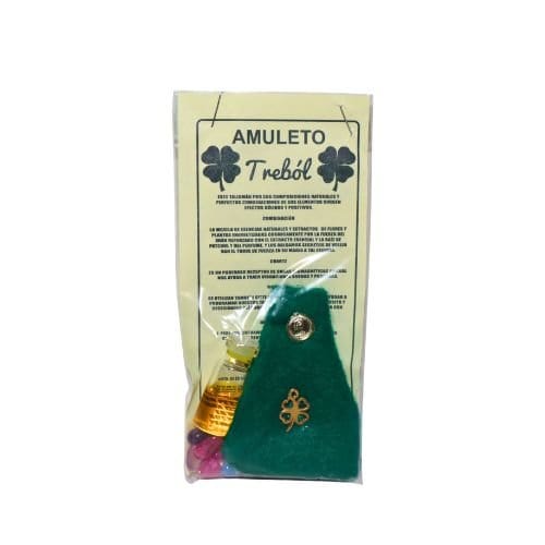 Four Leaf Clover Amulet (Amuleto Treból De La Suerte) - Shop Cosmic Healing