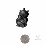 Natural Hand carved Obsidian fox- Shop Cosmic Healing