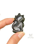 Fox Natural Silver Sheen Obsidian Pocket Crystal - Shop Cosmic Healing