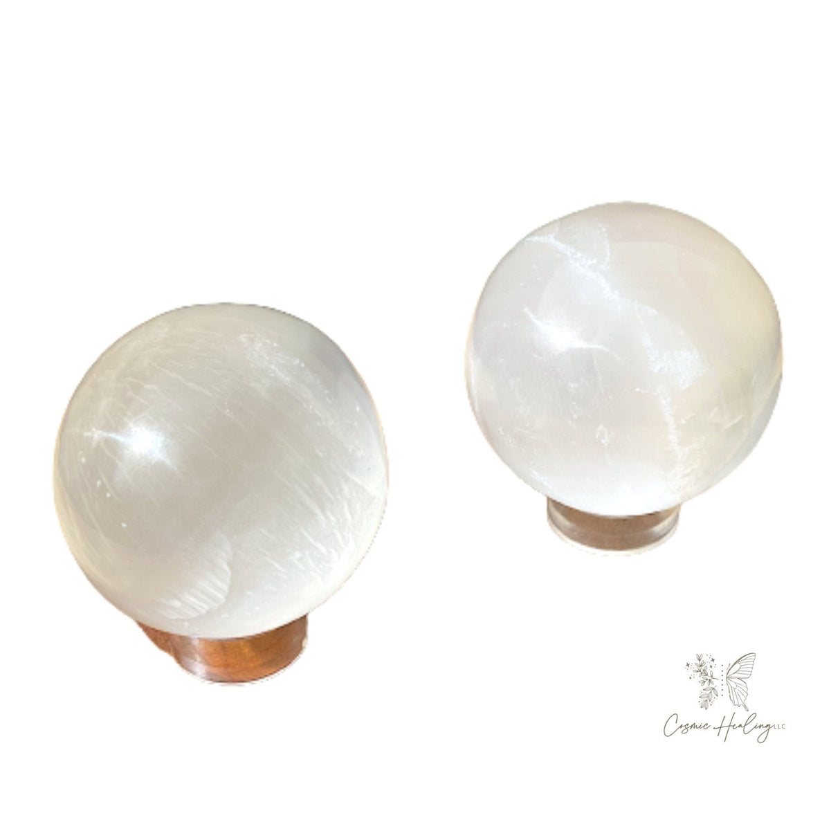 Full Moon Selenite Spheres 2.5" - Shop Cosmic Healing