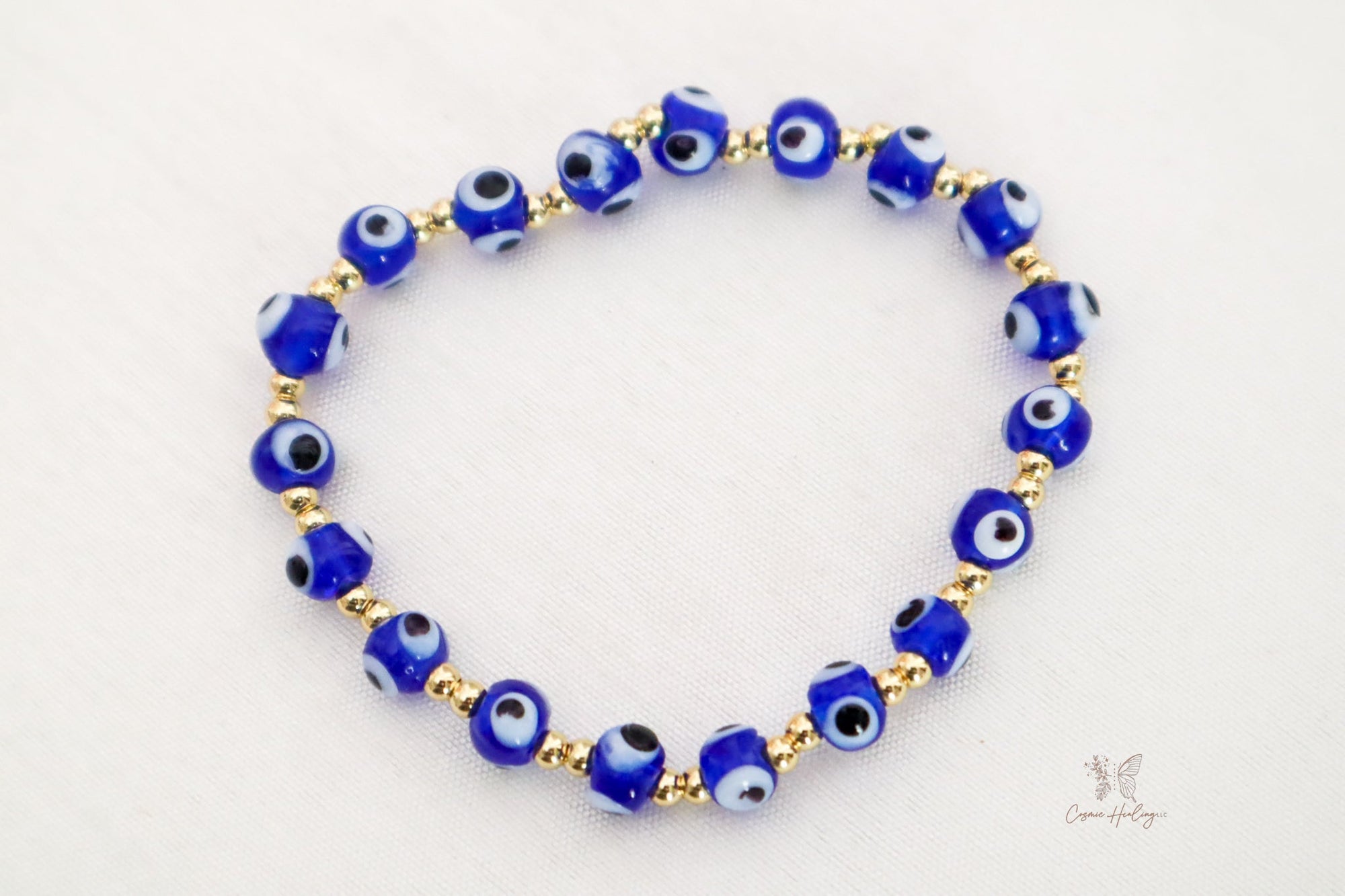 Glass Blue Evil Eye Bracelet - Shop Cosmic Healing