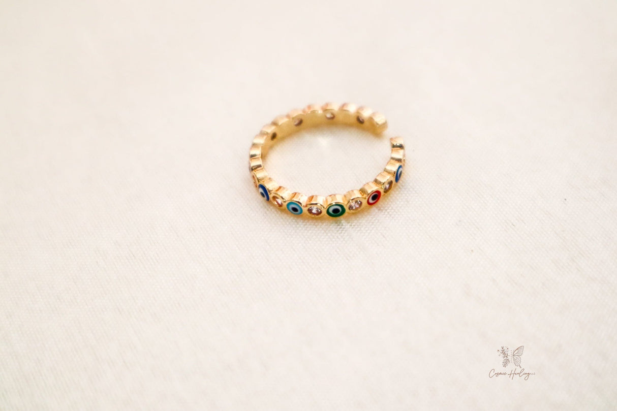 Gold Evil Eye Ring - Shop Cosmic Healing