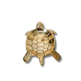 Golden brass turtle burner, 4 inches