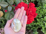 Green Marbled Onyx Palmstone From Pakistan - Shop Cosmic Healing