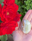 Green Marbled Onyx Palmstone From Pakistan - Shop Cosmic Healing