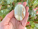 Green Marbled Onyx Palmstone From Pakistan - Shop Cosmic Healing