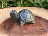 Hand Carved Green Jade Gemstone Turtle 3 3/4" - Shop Cosmic Healing