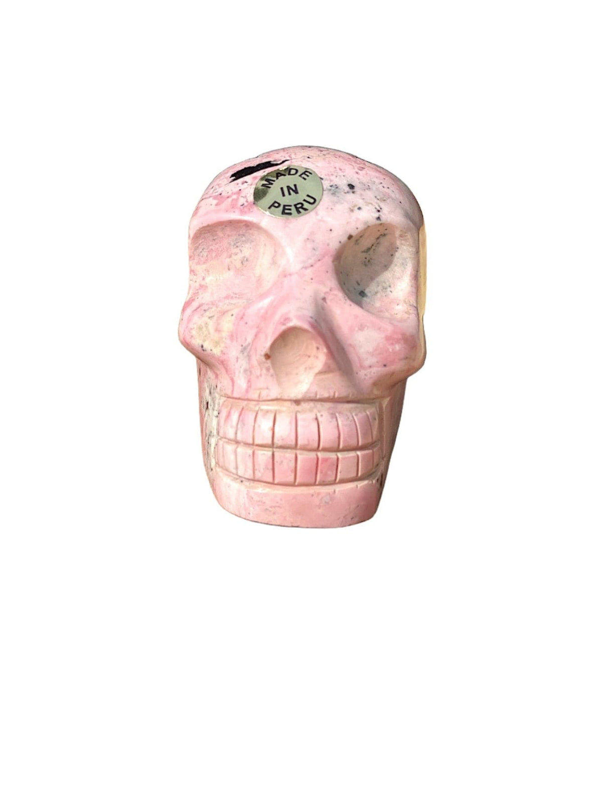 Hand Carved Peruvian Rhodonite Skulls - Shop Cosmic Healing