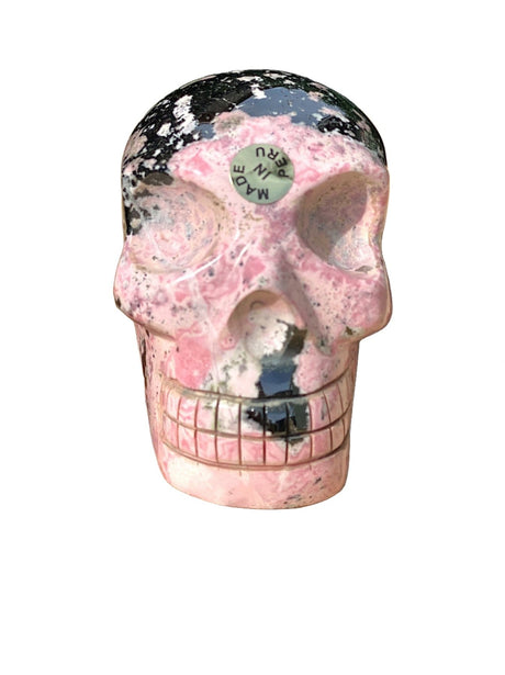 Hand Carved Peruvian Rhodonite Skulls - Shop Cosmic Healing