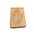 Wooden box with hand of compassion hamsa hand - 4x6"