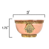 Assorted Designs Copper Offering Bowl 3"D