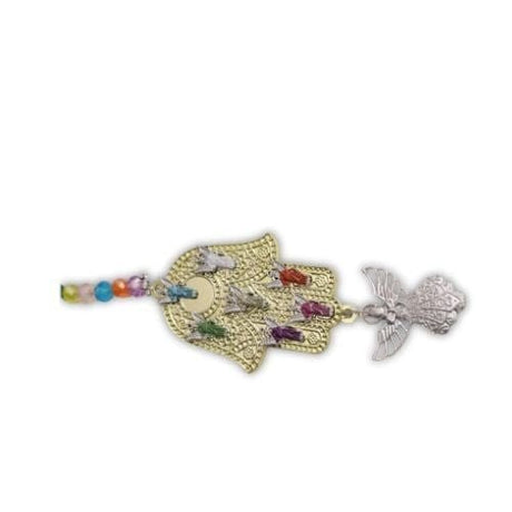 Hand of Hamsa House Blessing Charm - Yellow for good luck and protection - Shop Cosmic Healing