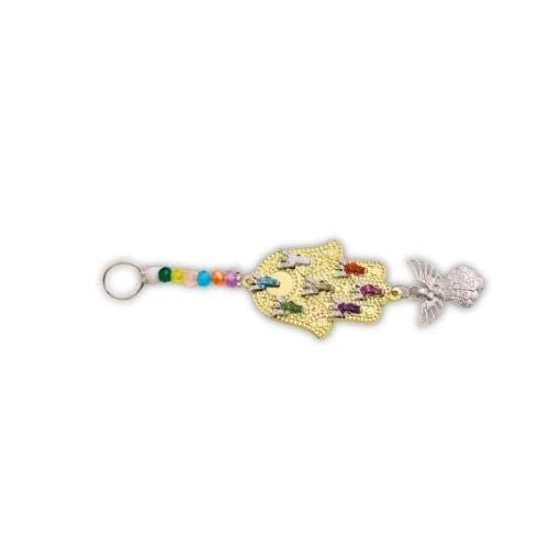 Hand of Hamsa House Blessing Charm - Yellow for good luck and protection - Shop Cosmic Healing