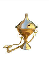 Hanging Brass Charcoal Burner with Stand 3.75"H - Shop Cosmic Healing