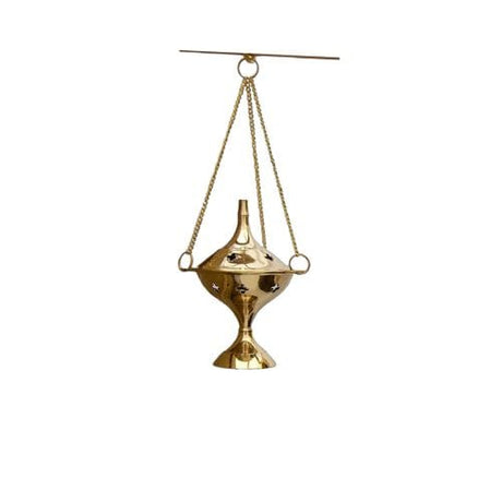 Hanging Brass Charcoal Burner with Stand 3.75"H - Shop Cosmic Healing